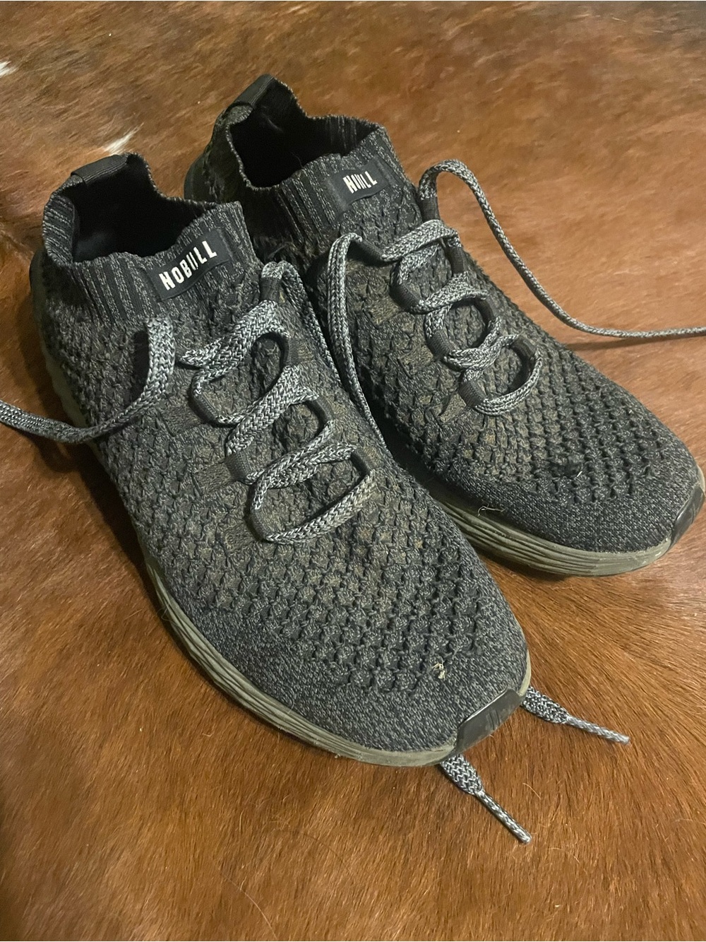 NOBULL Men’s Black Knit Slip-On Training Shoes